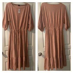 NWT Ann Taylor Dolman drawstring midi dress. Size Large, brand new, never worn.